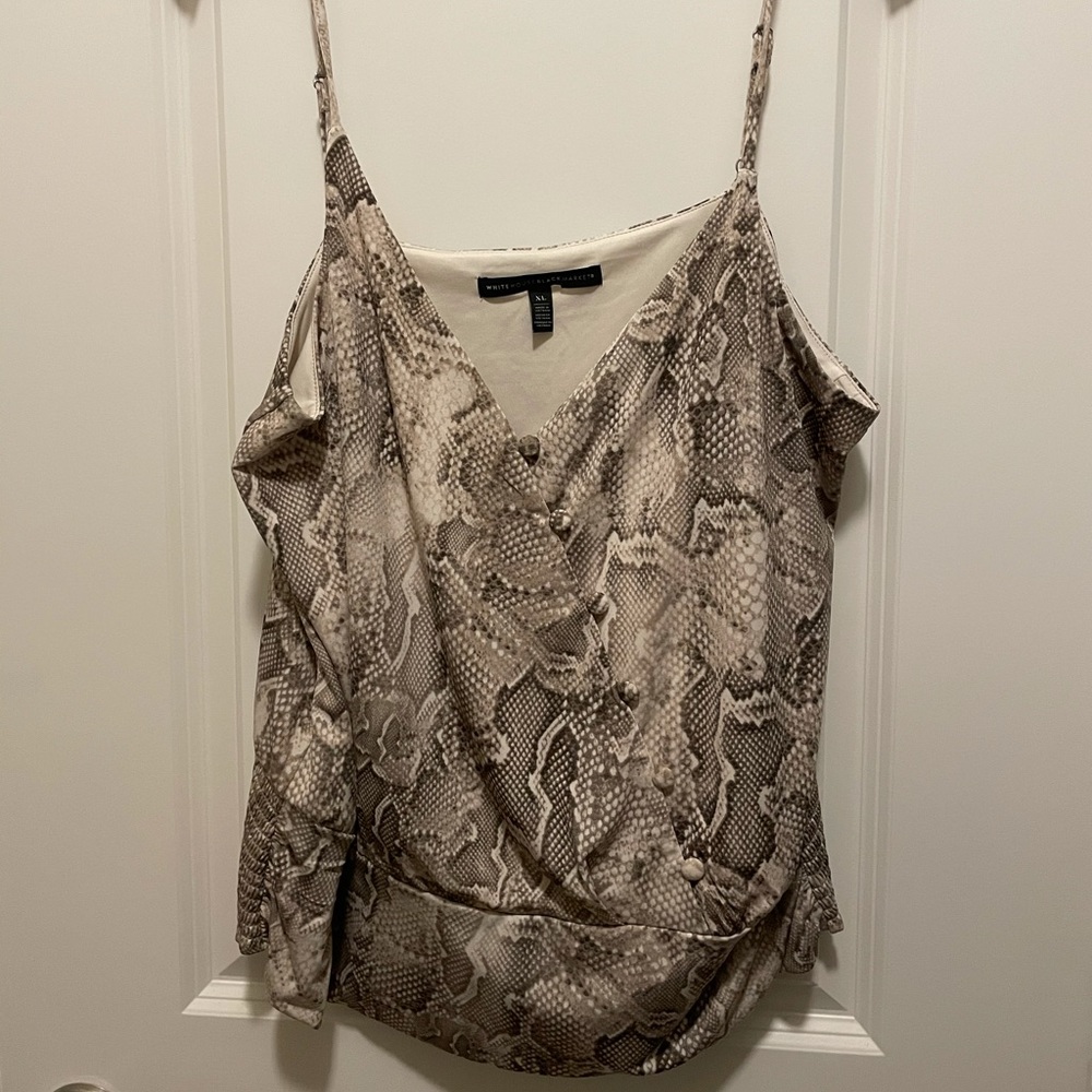 White House Black Market Snake Print Tank